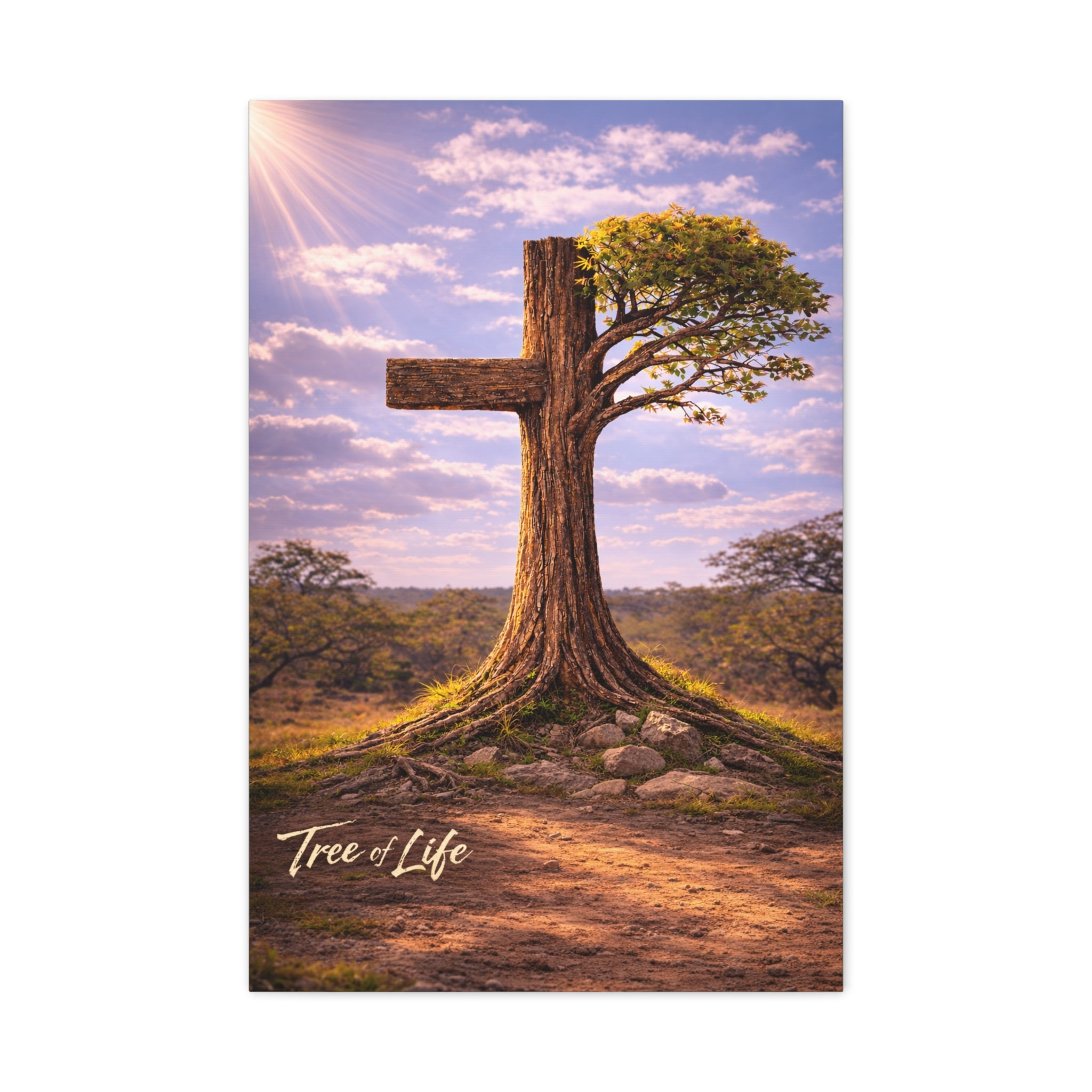 Tree of Life Cross | Jeremiah 17:7-8 Christian Canvas