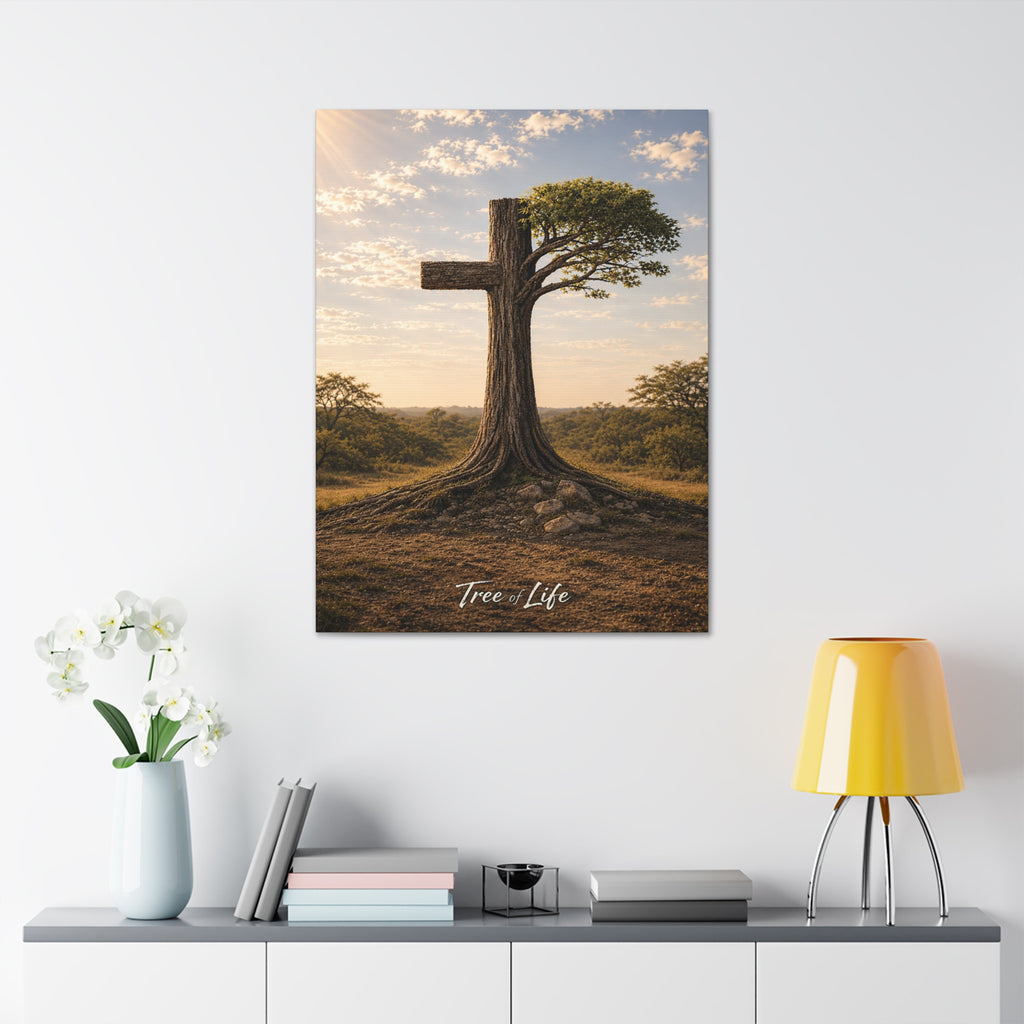 Tree of Life Cross Canvas Print — 30X40 Stretched 1.5"