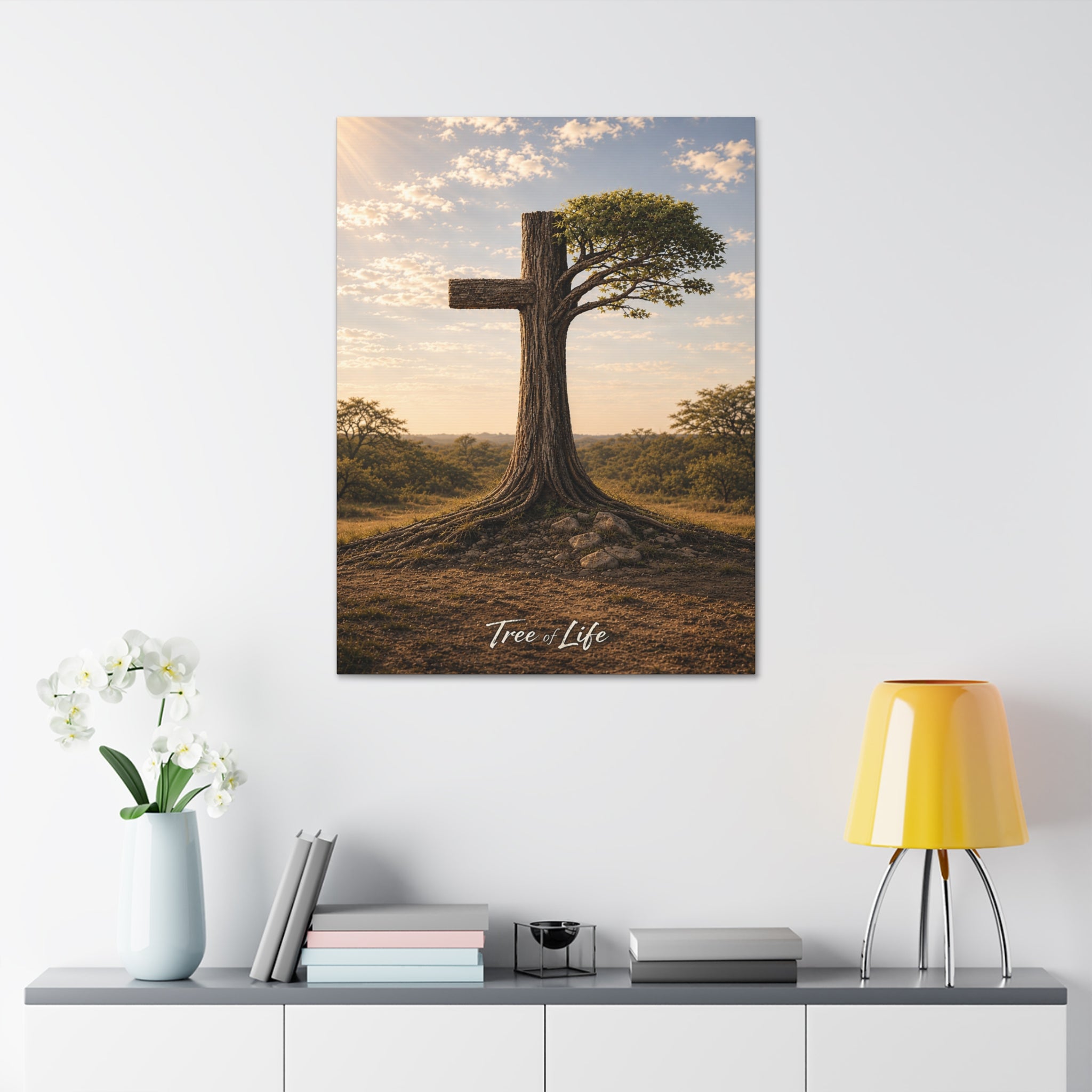 Tree of Life Cross Canvas Print — 30X40 Stretched 1.5"