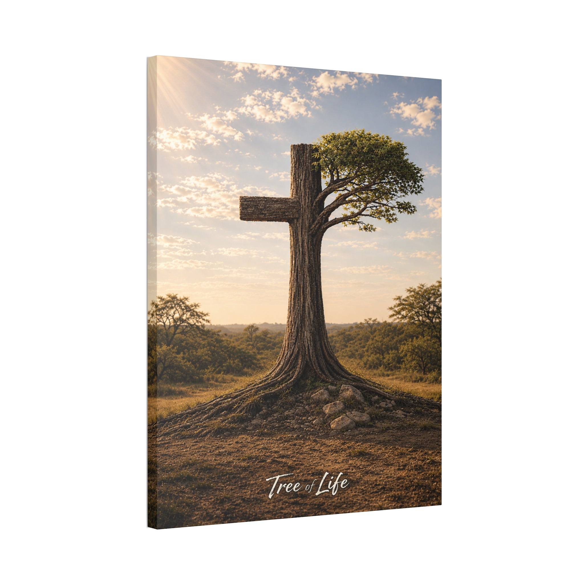 Tree of Life Cross Canvas Print — 30X40 Stretched 1.5"