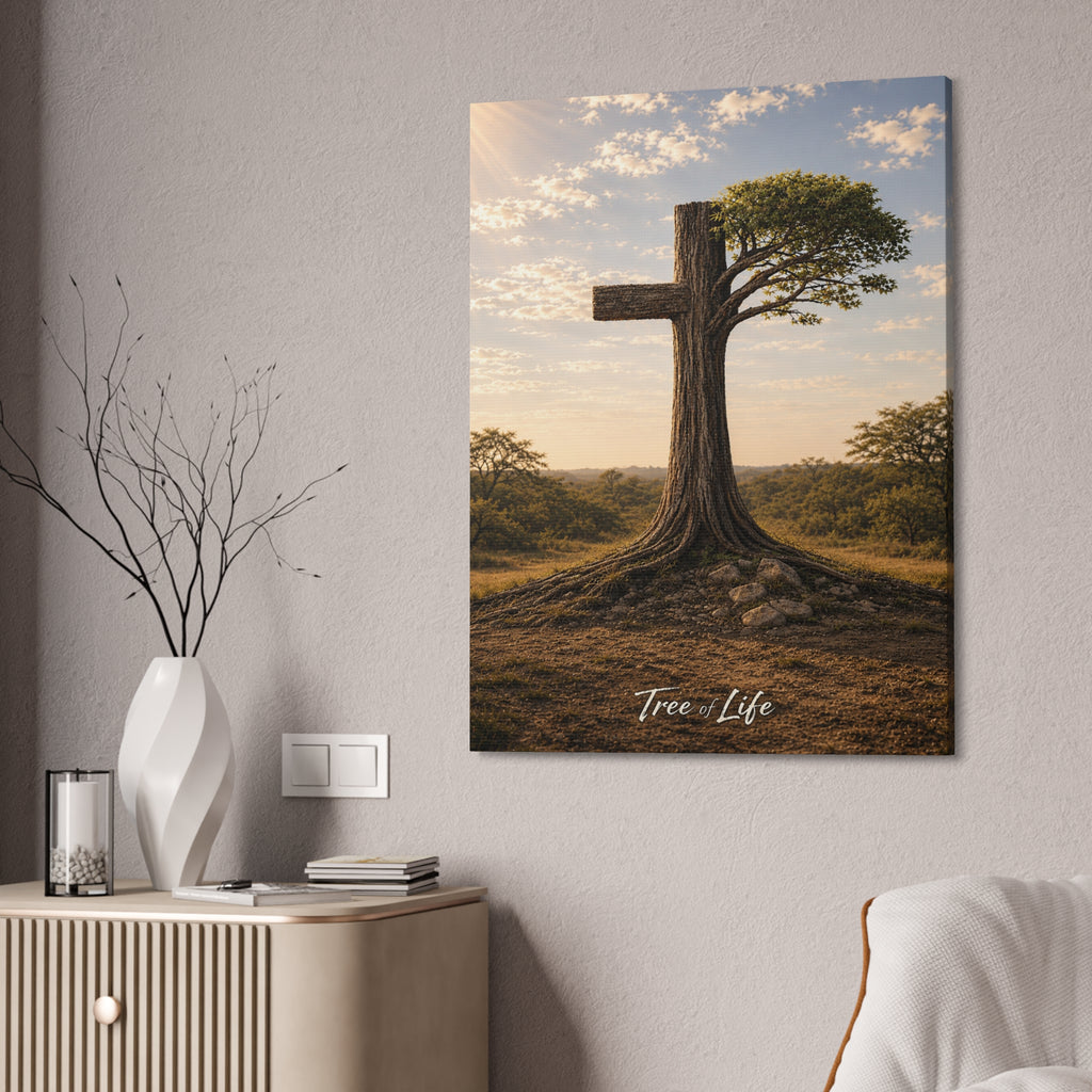 Tree of Life Cross Canvas Print — 30X40 Stretched 1.5"