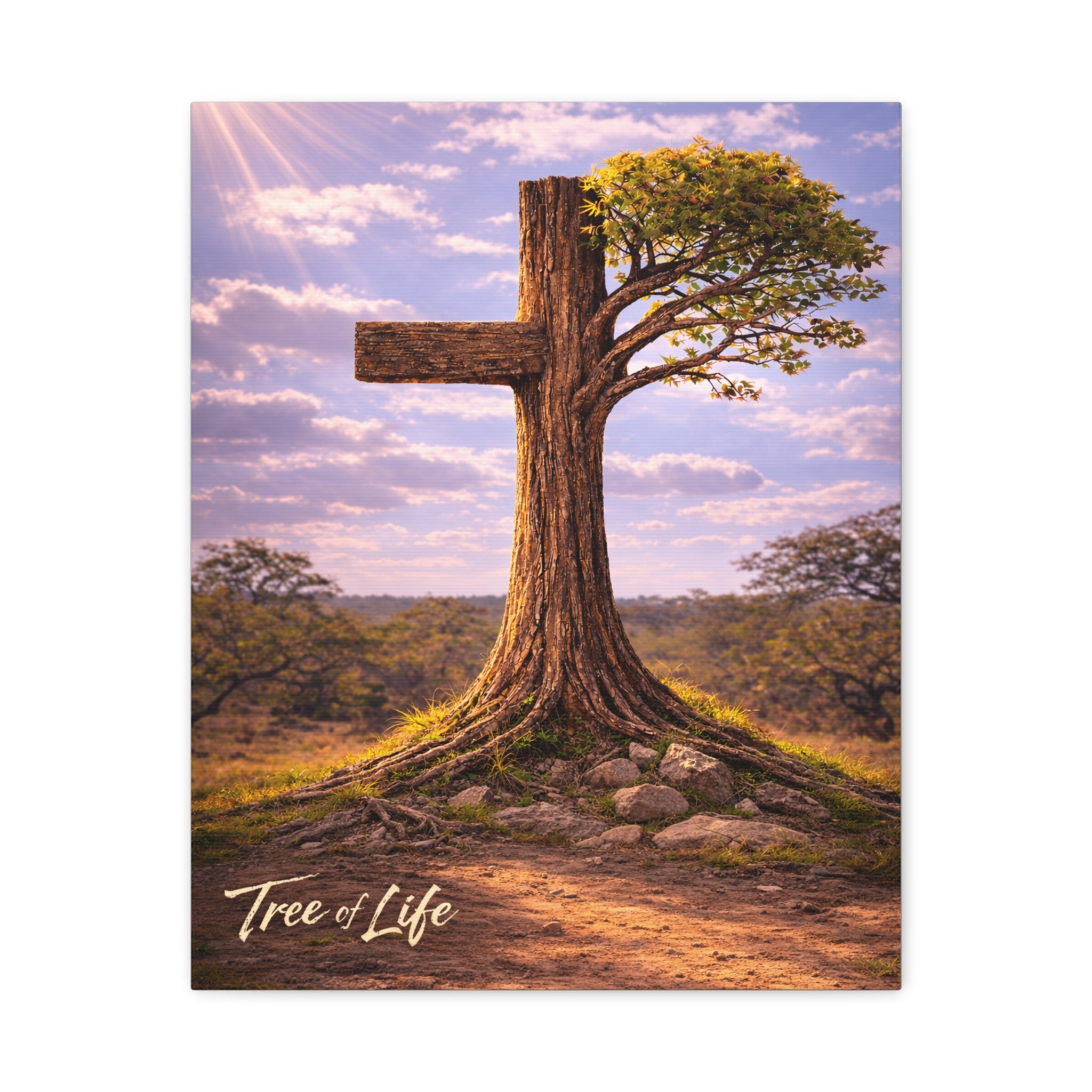 Tree of Life Cross | Jeremiah 17:7-8 Christian Canvas