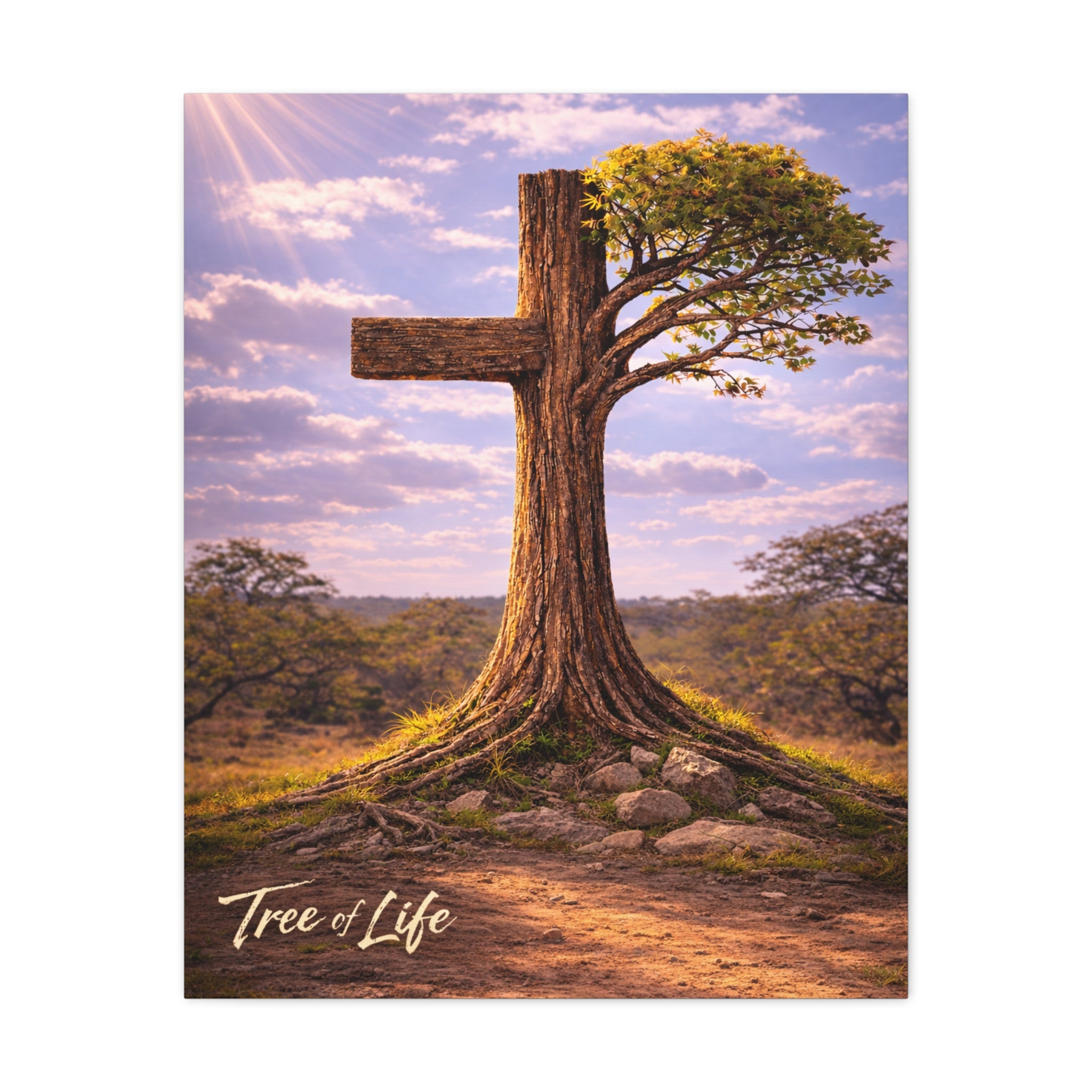 Tree of Life Cross | Jeremiah 17:7-8 Christian Canvas