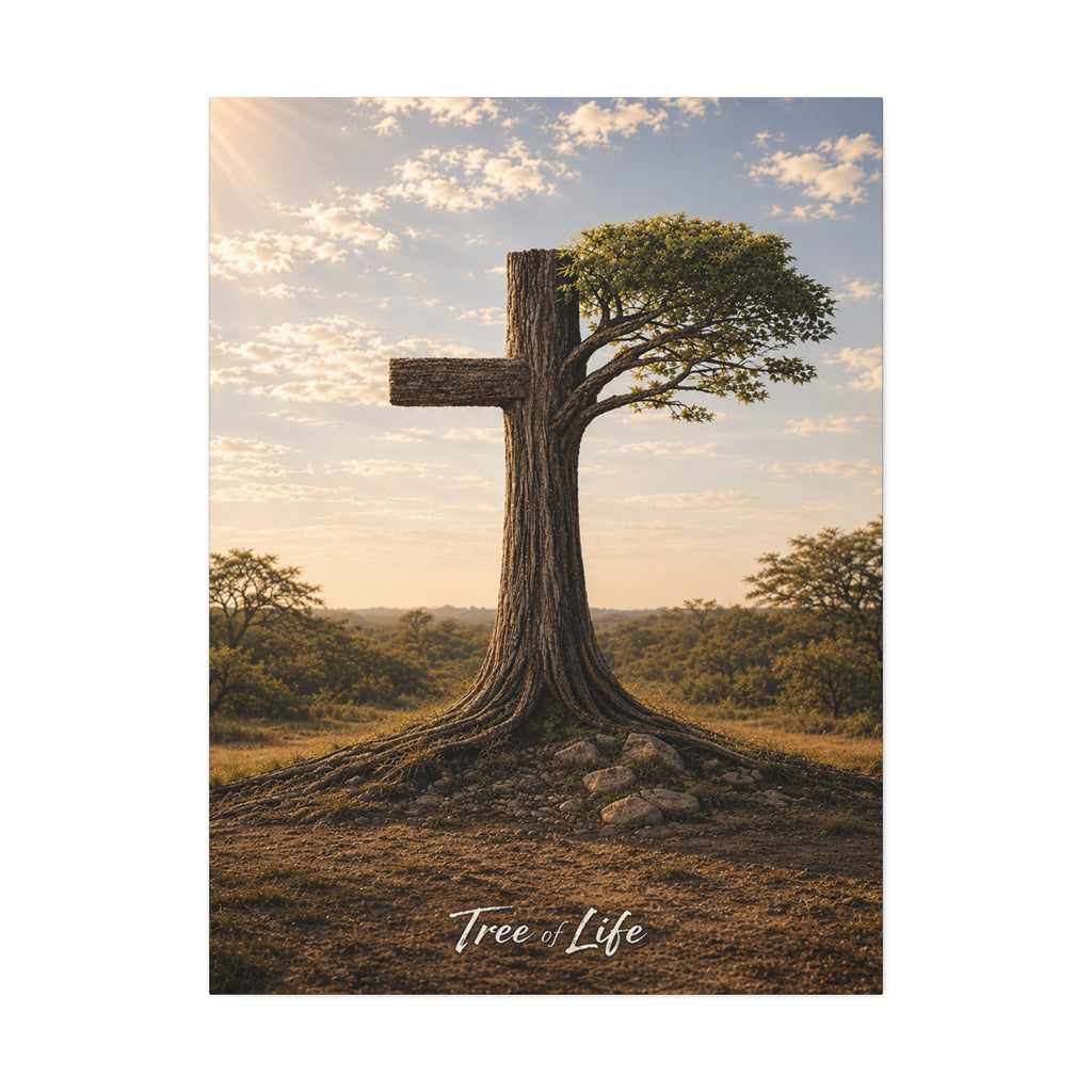 Tree of Life Cross Canvas Print — 30X40 Stretched 1.5"